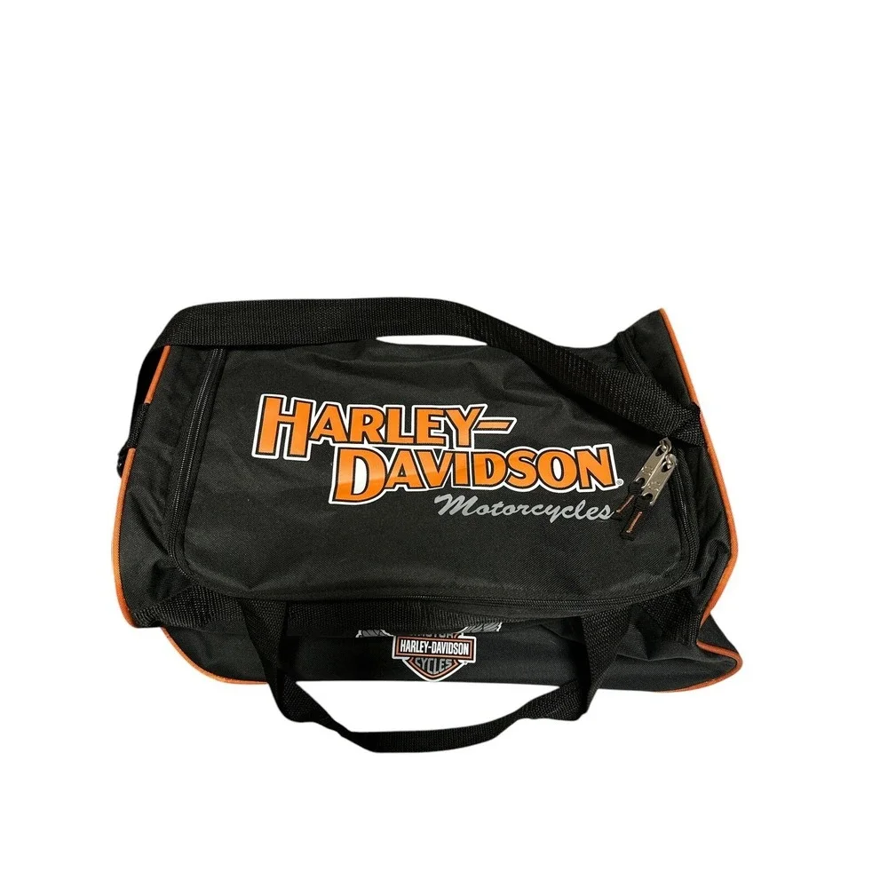 Harley-Davidson Motorcycles‎ Eagle Logo Black & Orange Durable Travel Duffle Bag